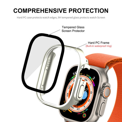 For Apple Watch Ultra 3 / 2 / 1 49mm ENKAY Hat-Prince Waterproof Full Coverage PC Frame + 9H Tempered Glass Case