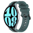 20mm Vertical Two-Color Silicone Watch Band, For Samsung Galaxy Watch 6 40mm, For Samsung Galaxy Watch 6 Classic 43mm - DealBuddy
