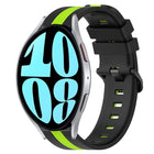 20mm Vertical Two-Color Silicone Watch Band, For Samsung Galaxy Watch 6 40mm, For Samsung Galaxy Watch 6 Classic 43mm - DealBuddy