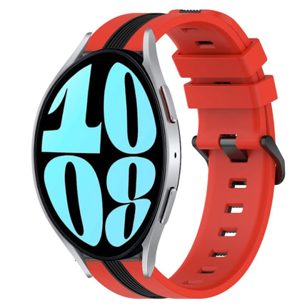 20mm Vertical Two-Color Silicone Watch Band
