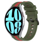 For Samsung Galaxy Watch 6 40mm / Army Green+Red