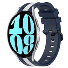 20mm Vertical Two-Color Silicone Watch Band, For Samsung Galaxy Watch 6 40mm, For Samsung Galaxy Watch 6 Classic 43mm - DealBuddy