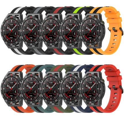 20mm Vertical Two-Color Silicone Watch Band, For Samsung Galaxy Watch 6 40mm, For Samsung Galaxy Watch 6 Classic 43mm - DealBuddy
