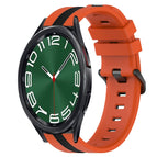 For Samsung Galaxy Watch 6 Classic 43mm / Orange+Black