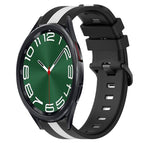 For Samsung Galaxy Watch 6 Classic 43mm / Black+White