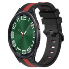 For Samsung Galaxy Watch 6 Classic 43mm / Black+Red