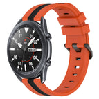 For Samsung Galaxy Watch3 45mm / Orange+Black