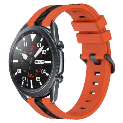 22mm Vertical Two-Color Silicone Watch Band, For Samsung Galaxy Watch3 45mm, For Samsung Galaxy Watch 46mm, For Samsung Gear S3 Classic, For Samsung Gear S3 Frontier - DealBuddy