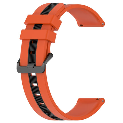 22mm Vertical Two-Color Silicone Watch Band, For Samsung Galaxy Watch3 45mm, For Samsung Galaxy Watch 46mm, For Samsung Gear S3 Classic, For Samsung Gear S3 Frontier - DealBuddy