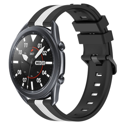 22mm Vertical Two-Color Silicone Watch Band, For Samsung Galaxy Watch3 45mm, For Samsung Galaxy Watch 46mm, For Samsung Gear S3 Classic, For Samsung Gear S3 Frontier - DealBuddy