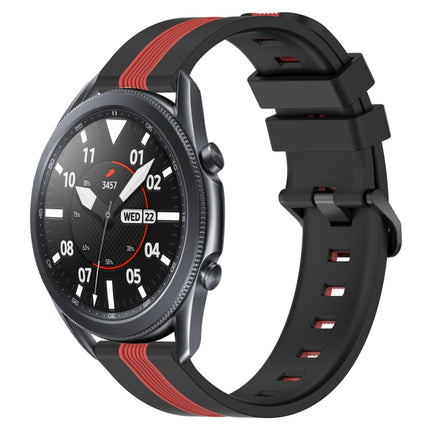22mm Vertical Two-Color Silicone Watch Band, For Samsung Galaxy Watch3 45mm, For Samsung Galaxy Watch 46mm, For Samsung Gear S3 Classic, For Samsung Gear S3 Frontier - DealBuddy