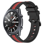 22mm Vertical Two-Color Silicone Watch Band, For Samsung Galaxy Watch3 45mm, For Samsung Galaxy Watch 46mm, For Samsung Gear S3 Classic, For Samsung Gear S3 Frontier - DealBuddy