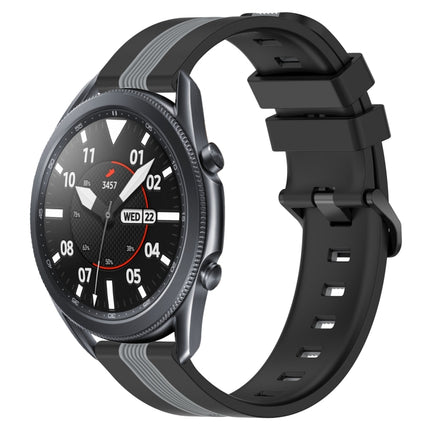 22mm Vertical Two-Color Silicone Watch Band, For Samsung Galaxy Watch3 45mm, For Samsung Galaxy Watch 46mm, For Samsung Gear S3 Classic, For Samsung Gear S3 Frontier - DealBuddy