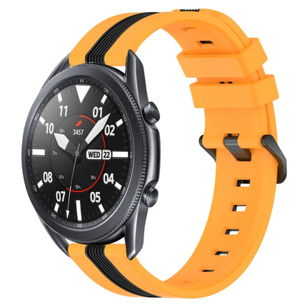 22mm Vertical Two-Color Silicone Watch Band, For Samsung Galaxy Watch3 45mm, For Samsung Galaxy Watch 46mm, For Samsung Gear S3 Classic, For Samsung Gear S3 Frontier - DealBuddy