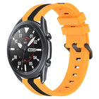 22mm Vertical Two-Color Silicone Watch Band, For Samsung Galaxy Watch3 45mm, For Samsung Galaxy Watch 46mm, For Samsung Gear S3 Classic, For Samsung Gear S3 Frontier - DealBuddy
