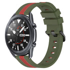 22mm Vertical Two-Color Silicone Watch Band, For Samsung Galaxy Watch3 45mm, For Samsung Galaxy Watch 46mm, For Samsung Gear S3 Classic, For Samsung Gear S3 Frontier - DealBuddy