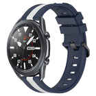 22mm Vertical Two-Color Silicone Watch Band, For Samsung Galaxy Watch3 45mm, For Samsung Galaxy Watch 46mm, For Samsung Gear S3 Classic, For Samsung Gear S3 Frontier - DealBuddy