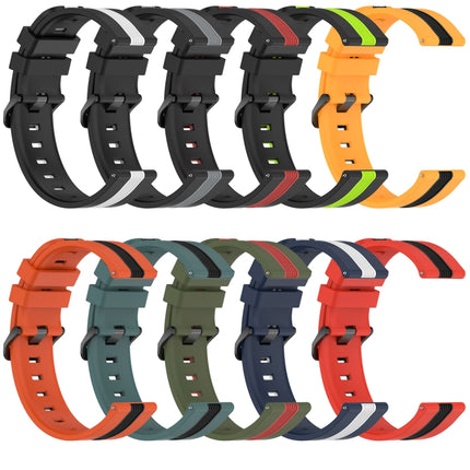 22mm Vertical Two-Color Silicone Watch Band