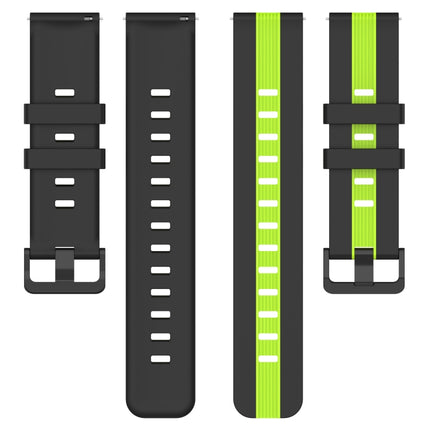 22mm Vertical Two-Color Silicone Watch Band