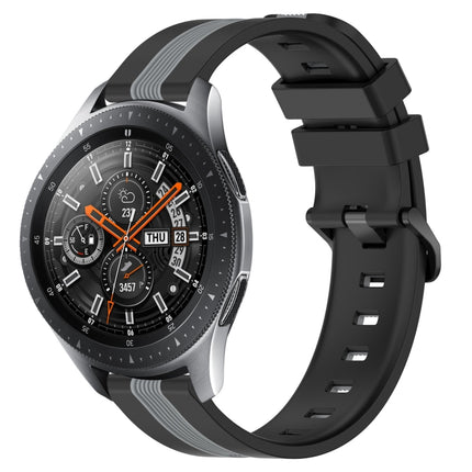 22mm Vertical Two-Color Silicone Watch Band, For Samsung Galaxy Watch3 45mm, For Samsung Galaxy Watch 46mm, For Samsung Gear S3 Classic, For Samsung Gear S3 Frontier - DealBuddy