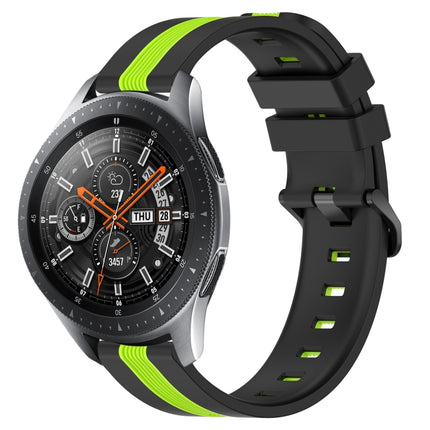 22mm Vertical Two-Color Silicone Watch Band, For Samsung Galaxy Watch3 45mm, For Samsung Galaxy Watch 46mm, For Samsung Gear S3 Classic, For Samsung Gear S3 Frontier - DealBuddy
