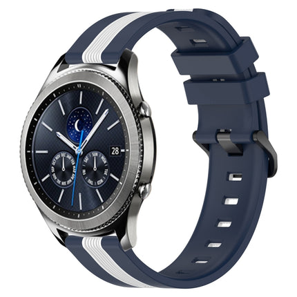 22mm Vertical Two-Color Silicone Watch Band
