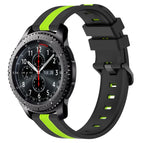 For Samsung Gear S3 Frontier / Black+Lime Green