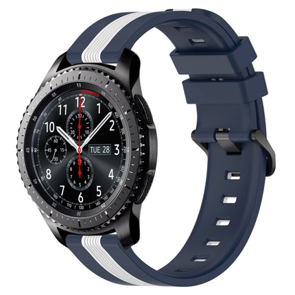 22mm Vertical Two-Color Silicone Watch Band