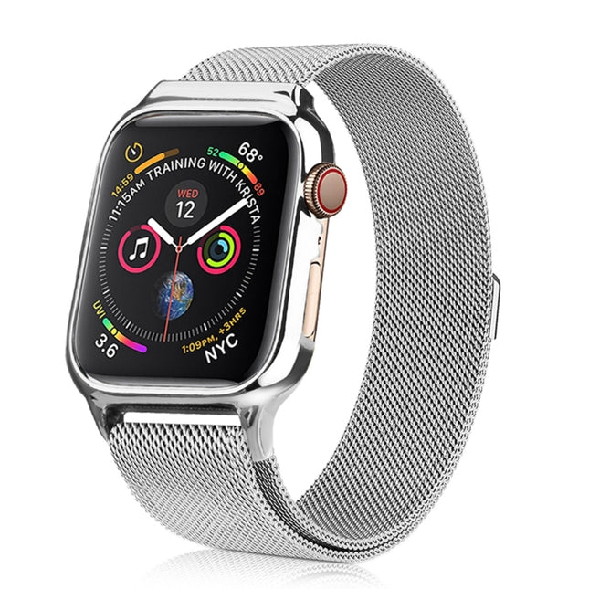 Milanese Loop Magnetic Stainless Steel Watchband With Frame for Apple Watch Series 4 40mm