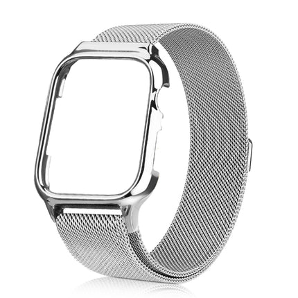 Milanese Loop Magnetic Stainless Steel Watchband With Frame for Apple Watch Series 4 40mm