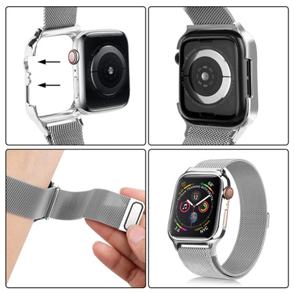 Milanese Loop Magnetic Stainless Steel Watchband With Frame for Apple Watch Series 4 40mm