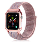 Simple Fashion Nylon Watch Strap with Frame for Apple Watch Series 4 40mm