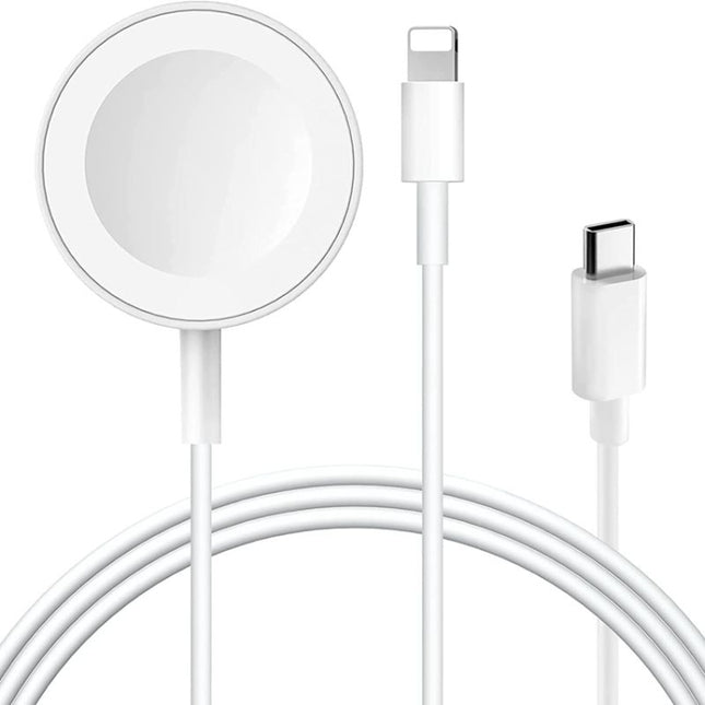 For Apple Watch Series & iPhone 2 in 1 USB Magnetic Charging Cable 1.2m - DealBuddy