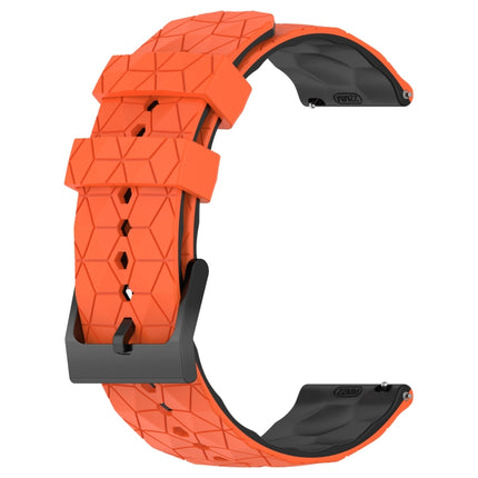 22mm Football Pattern Two-Color Silicone Watch Band