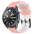 22mm Football Pattern Two-Color Silicone Watch Band, For Samsung Galaxy Watch3 45mm, For Samsung Galaxy Watch 46mm, For Samsung Gear S3 Classic, For Samsung Gear S3 Frontier - DealBuddy