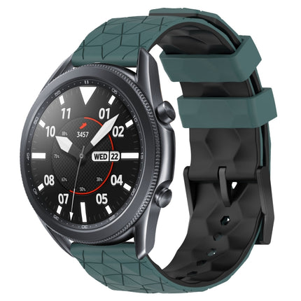 22mm Football Pattern Two-Color Silicone Watch Band, For Samsung Galaxy Watch3 45mm, For Samsung Galaxy Watch 46mm, For Samsung Gear S3 Classic, For Samsung Gear S3 Frontier - DealBuddy