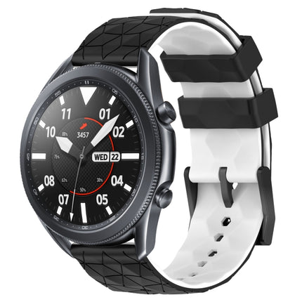 22mm Football Pattern Two-Color Silicone Watch Band, For Samsung Galaxy Watch3 45mm, For Samsung Galaxy Watch 46mm, For Samsung Gear S3 Classic, For Samsung Gear S3 Frontier - DealBuddy