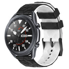 22mm Football Pattern Two-Color Silicone Watch Band, For Samsung Galaxy Watch3 45mm, For Samsung Galaxy Watch 46mm, For Samsung Gear S3 Classic, For Samsung Gear S3 Frontier - DealBuddy