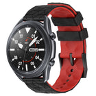 22mm Football Pattern Two-Color Silicone Watch Band, For Samsung Galaxy Watch3 45mm, For Samsung Galaxy Watch 46mm, For Samsung Gear S3 Classic, For Samsung Gear S3 Frontier - DealBuddy