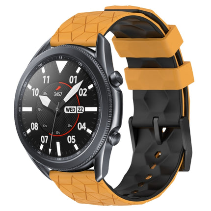 22mm Football Pattern Two-Color Silicone Watch Band, For Samsung Galaxy Watch3 45mm, For Samsung Galaxy Watch 46mm, For Samsung Gear S3 Classic, For Samsung Gear S3 Frontier - DealBuddy