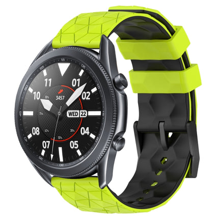 22mm Football Pattern Two-Color Silicone Watch Band, For Samsung Galaxy Watch3 45mm, For Samsung Galaxy Watch 46mm, For Samsung Gear S3 Classic, For Samsung Gear S3 Frontier - DealBuddy