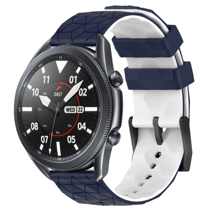22mm Football Pattern Two-Color Silicone Watch Band, For Samsung Galaxy Watch3 45mm, For Samsung Galaxy Watch 46mm, For Samsung Gear S3 Classic, For Samsung Gear S3 Frontier - DealBuddy