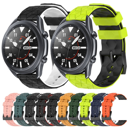 22mm Football Pattern Two-Color Silicone Watch Band