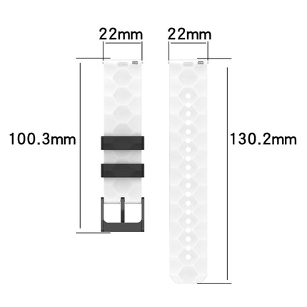 22mm Football Pattern Two-Color Silicone Watch Band