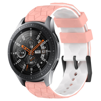22mm Football Pattern Two-Color Silicone Watch Band, For Samsung Galaxy Watch3 45mm, For Samsung Galaxy Watch 46mm, For Samsung Gear S3 Classic, For Samsung Gear S3 Frontier - DealBuddy