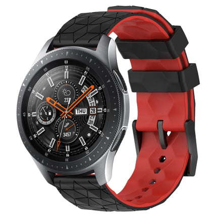 22mm Football Pattern Two-Color Silicone Watch Band, For Samsung Galaxy Watch3 45mm, For Samsung Galaxy Watch 46mm, For Samsung Gear S3 Classic, For Samsung Gear S3 Frontier - DealBuddy