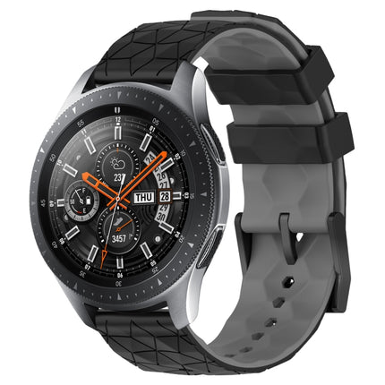 22mm Football Pattern Two-Color Silicone Watch Band, For Samsung Galaxy Watch3 45mm, For Samsung Galaxy Watch 46mm, For Samsung Gear S3 Classic, For Samsung Gear S3 Frontier - DealBuddy