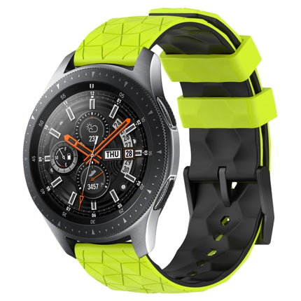 22mm Football Pattern Two-Color Silicone Watch Band, For Samsung Galaxy Watch3 45mm, For Samsung Galaxy Watch 46mm, For Samsung Gear S3 Classic, For Samsung Gear S3 Frontier - DealBuddy