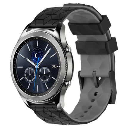 22mm Football Pattern Two-Color Silicone Watch Band