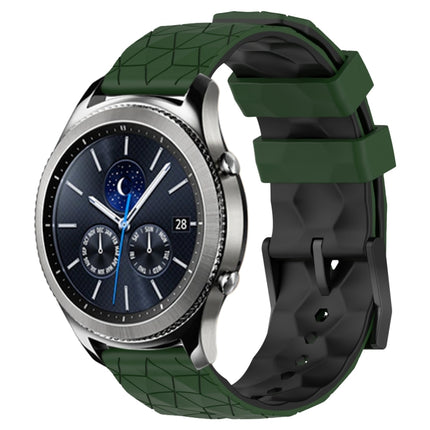 22mm Football Pattern Two-Color Silicone Watch Band